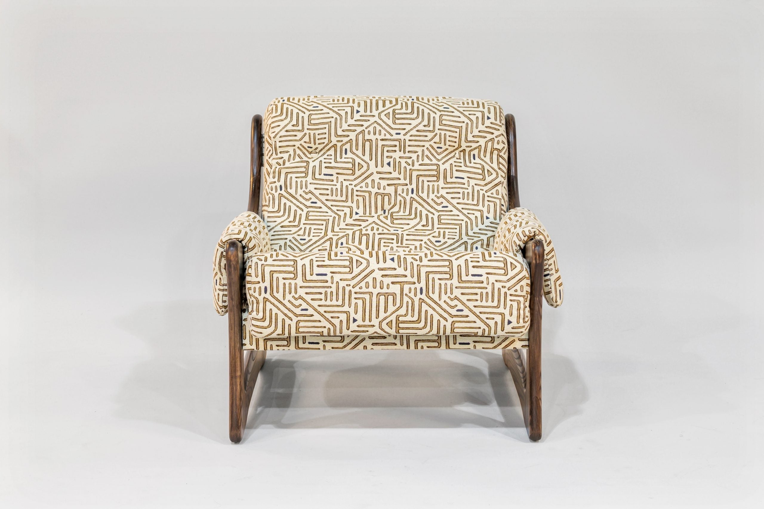 Chair & Ottoman – Tresori with Flamed Ash Arms (Wenge)