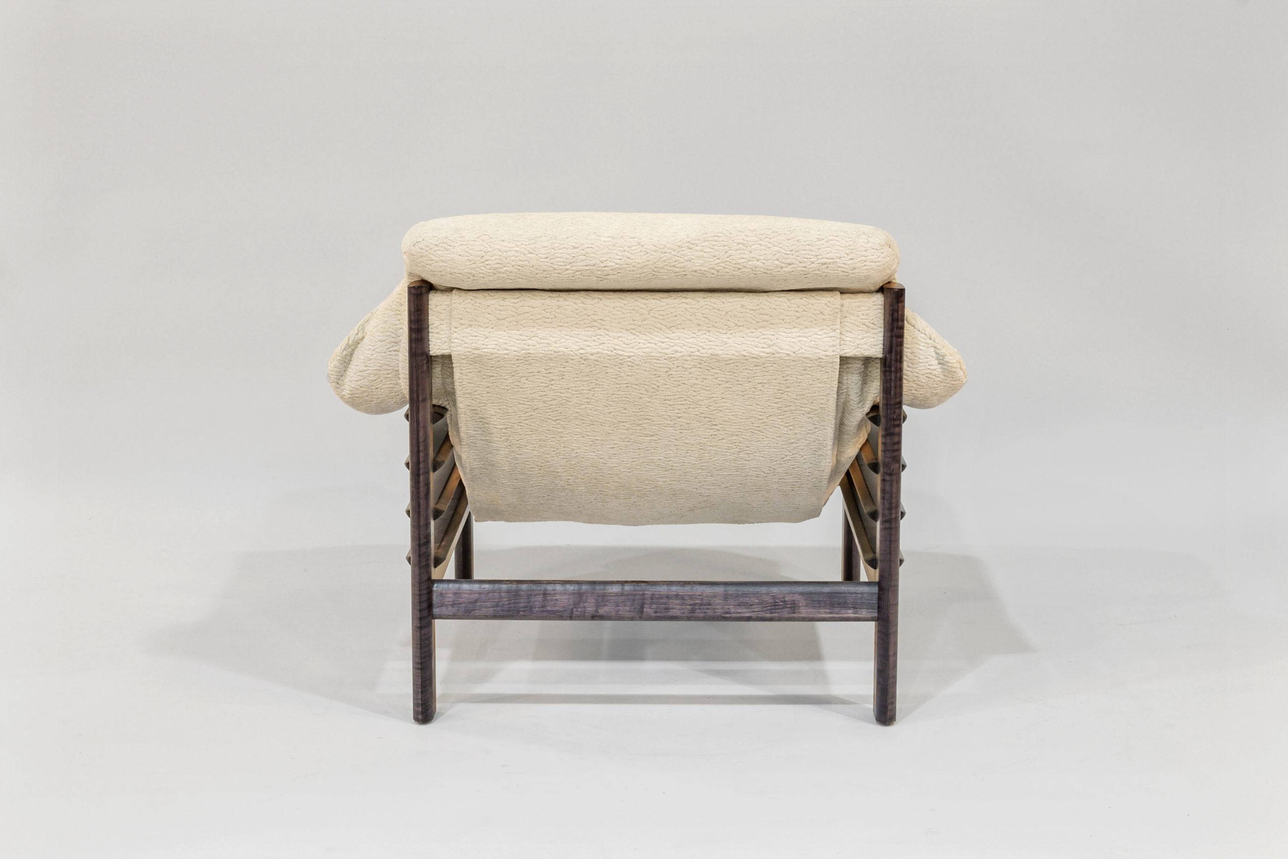 Chair & Ottoman – Taye with Tiger Maple Arms (Black)