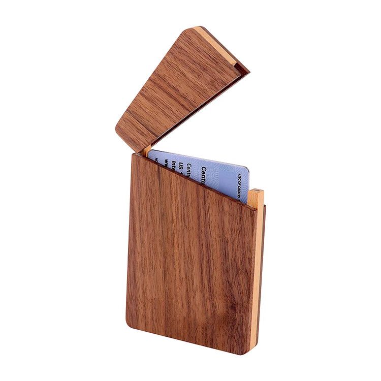 Walnut Wood Business Card Holder