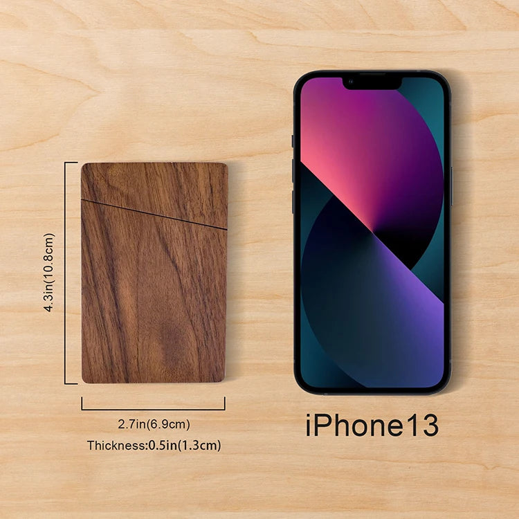 Walnut Wood Business Card Holder