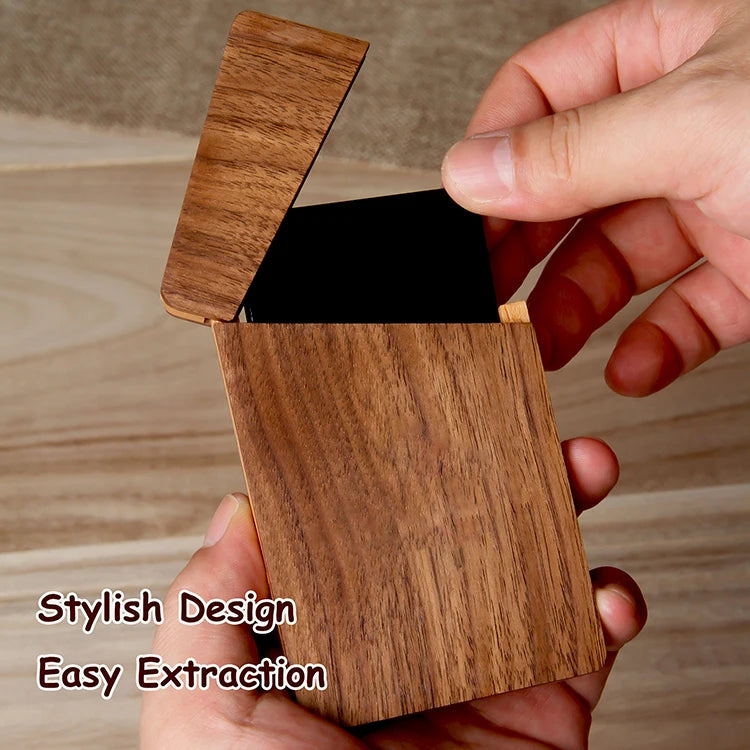 Walnut Wood Business Card Holder