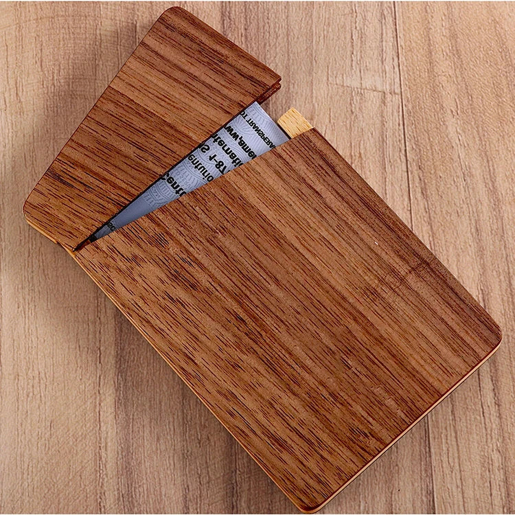 Walnut Wood Business Card Holder