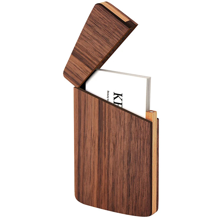 Walnut Wood Business Card Holder