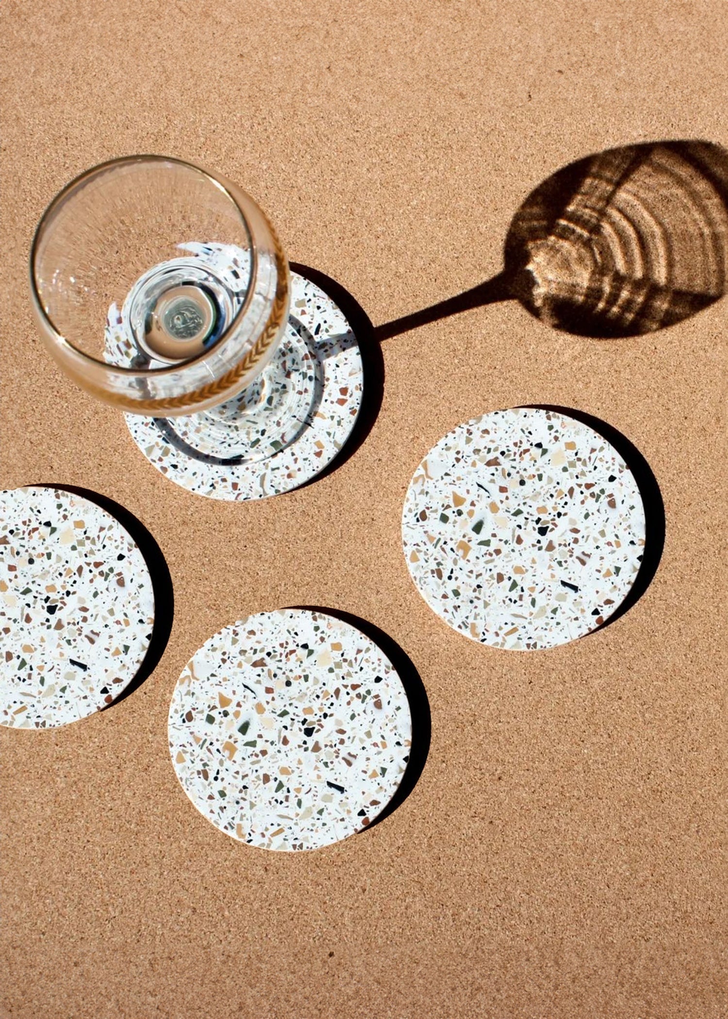 Neutral Terrazzo Coasters - Set of 4